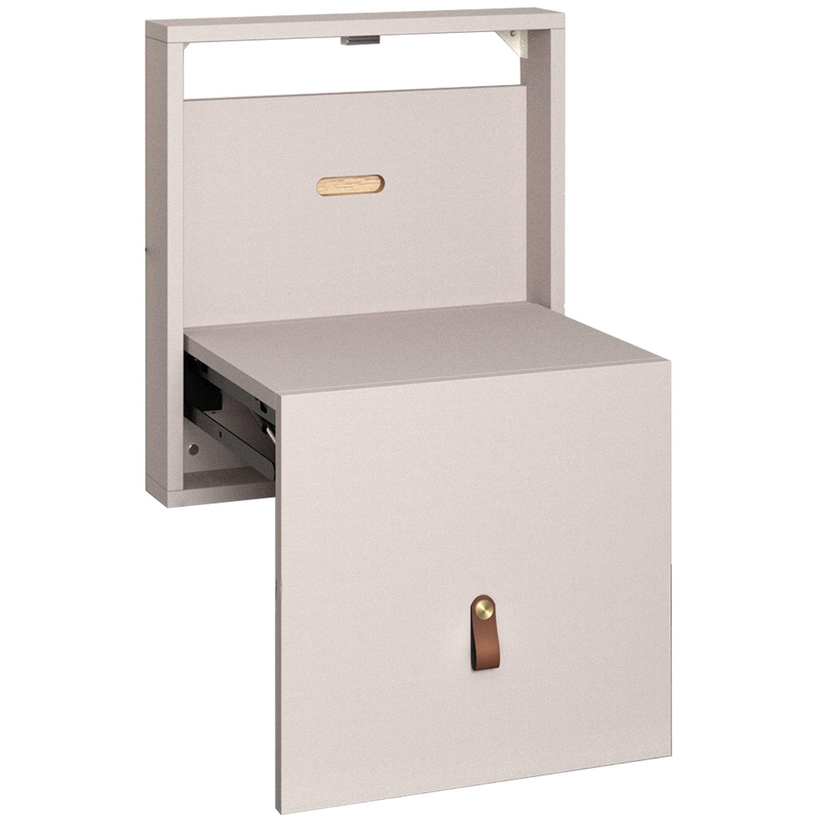 Tabouret mural pliable en bois massif 150kg ultra fin 8,5 cm