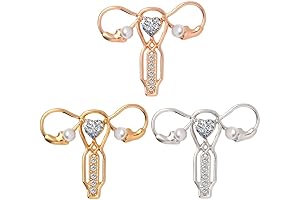 3 Pics Personality Human Body Organ Uterus Rhinestones Brooch Pin Doctor Nurse...