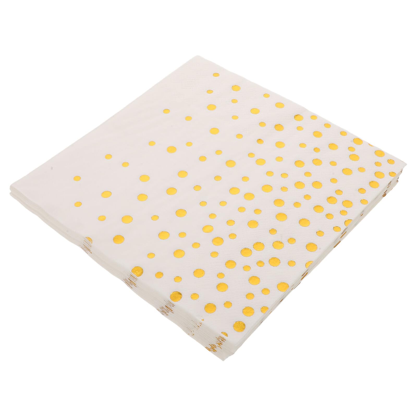 Servilletas Desechables de Papel Lunares Dorados Paquete de 100 Unidades para Bodas Fiestas y Cócteles Servilletas Decorativas Absorbentes para Celebraciones y