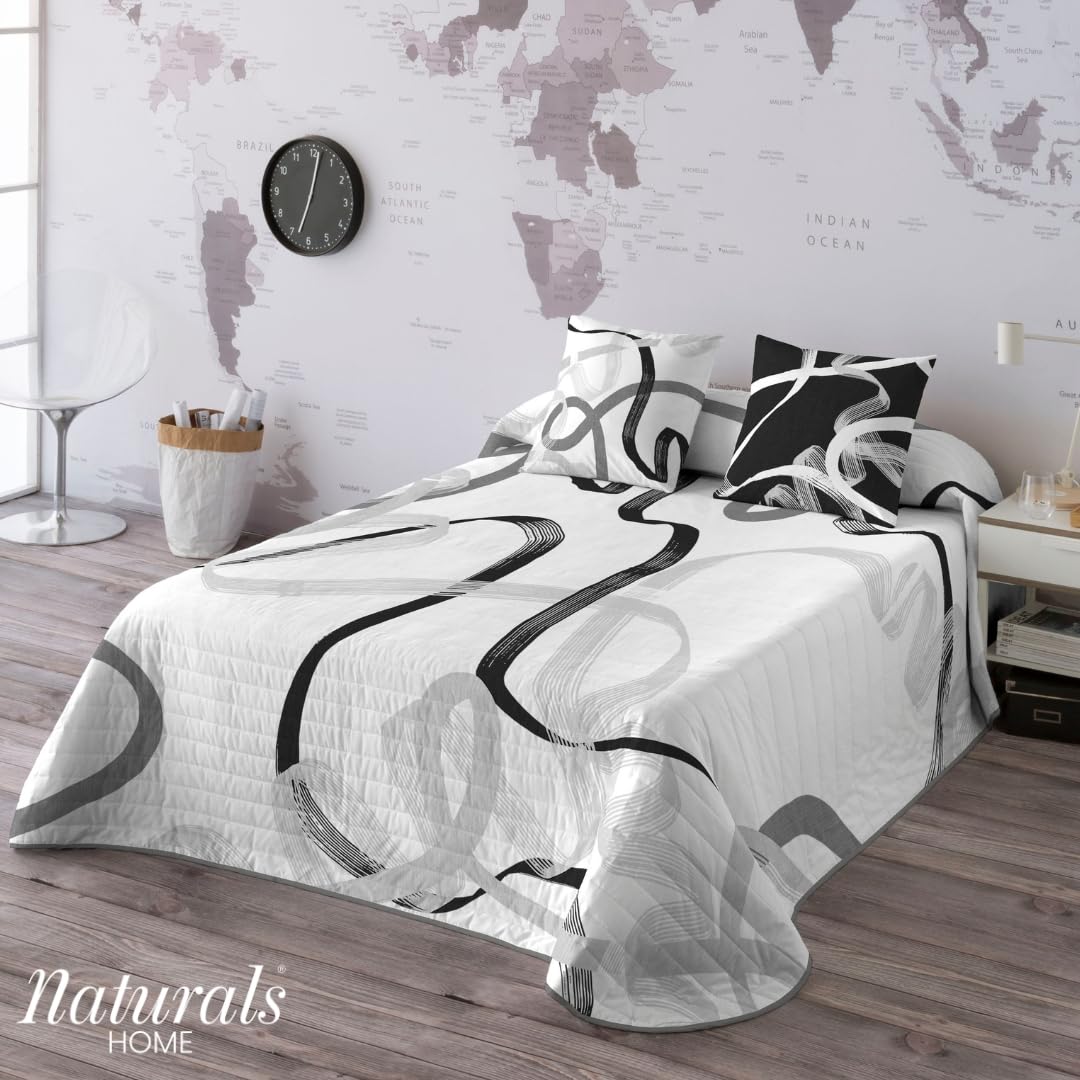 NATURALS Copriletto estivo leggero stampato in microfibra