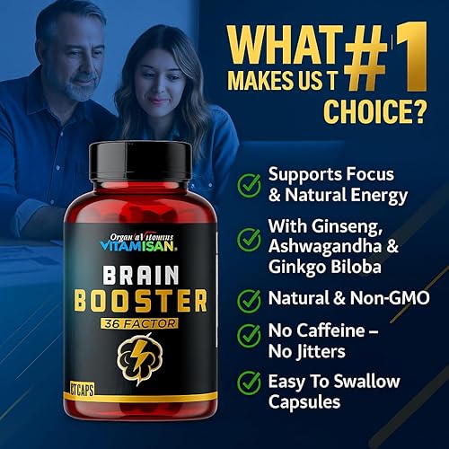 Miniatura 4 de VITAMISAN Suplemento de hongos herbales para la salud cerebral potenciador cerebral  90 cápsulas para memoria y concentración