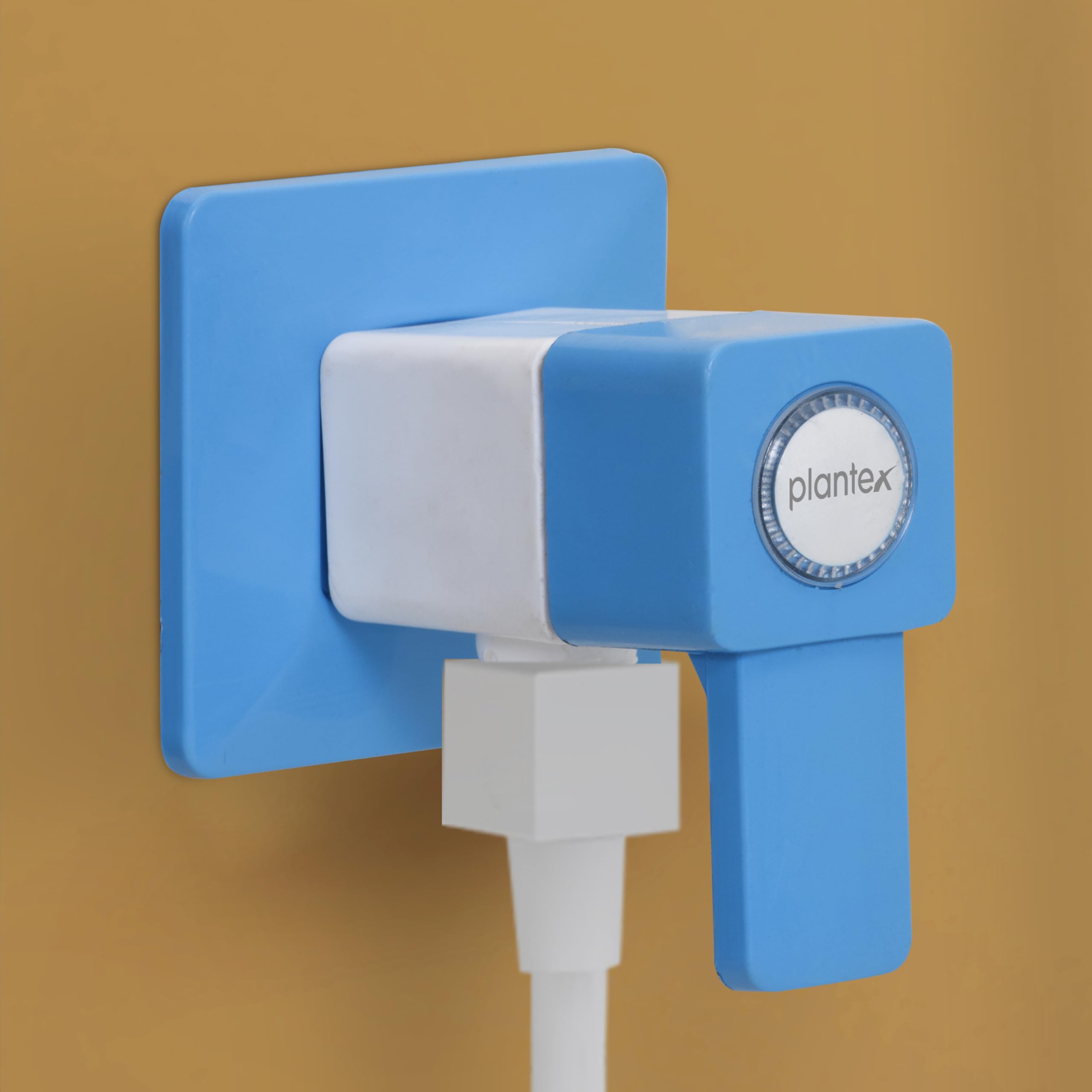 Plantex PTMT ES-114 Single Way Angle Valve with Plastic Wall Flange and Teflon Tape for Bathroom| Washing Machine| Garden Tap (Blue & White) (B0CQ4XBHD3) Amazon Price History, Amazon Price Tracker