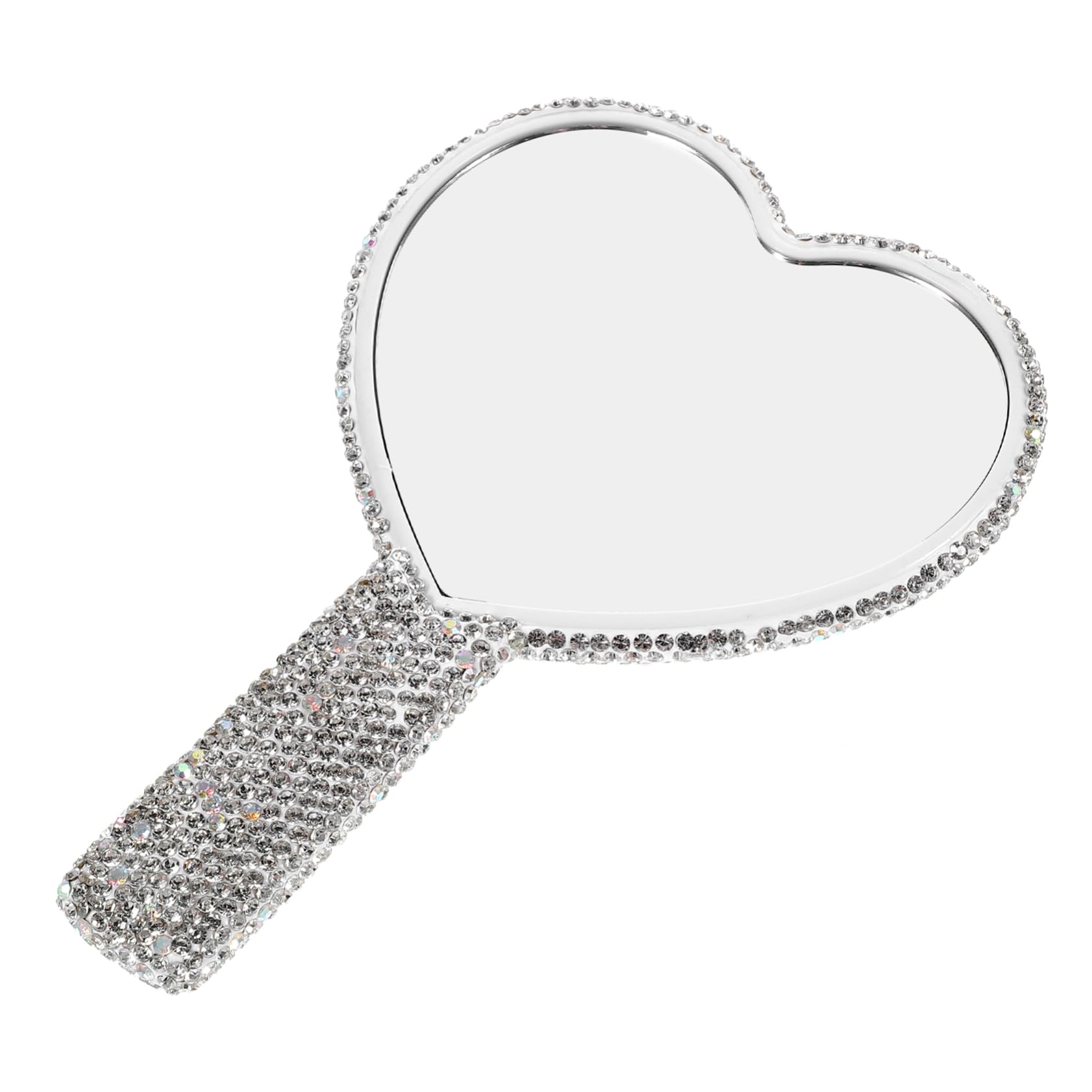 Miroir compact strass Ipetboom en forme de cœur, le cadeau idéal pour femmes