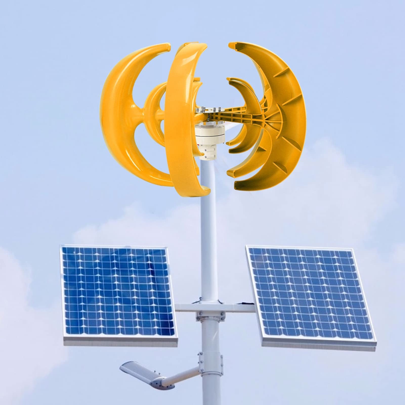 5-Blatt Windgenerator 800W 24V – Nylonfaser-Rotor, Automatische Windrichtungsanpassung, Für Boote & Hütten