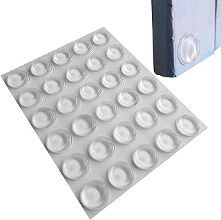32pcs Silicone Bumpers Adhesive Buffer Pads,Adhesive Bumper Pads Clear Rubber Feet, Clear Furniture Buffer Pads for Cabinet Doors,Drawers,Glass Tops,Cupboard,Picture Frames,Cutting Boards,Cylindrical