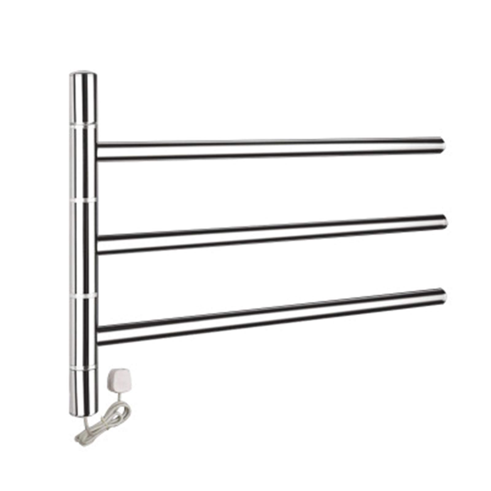 ZQFIDFYR Towel Warmer/Electric Heated Towel Rack, Electric 304 Stainless Steel Towel Warmer Radiator with 10 Heated Bars, Bathroom Space Saving Wall-Mounted Heated Towel Rail (Plug in)