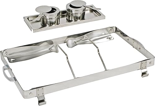 Miniatura 3 de Get-A-Grip - Chafer con asas para bandeja de alimentos, acero inoxidable de 8 cuartos