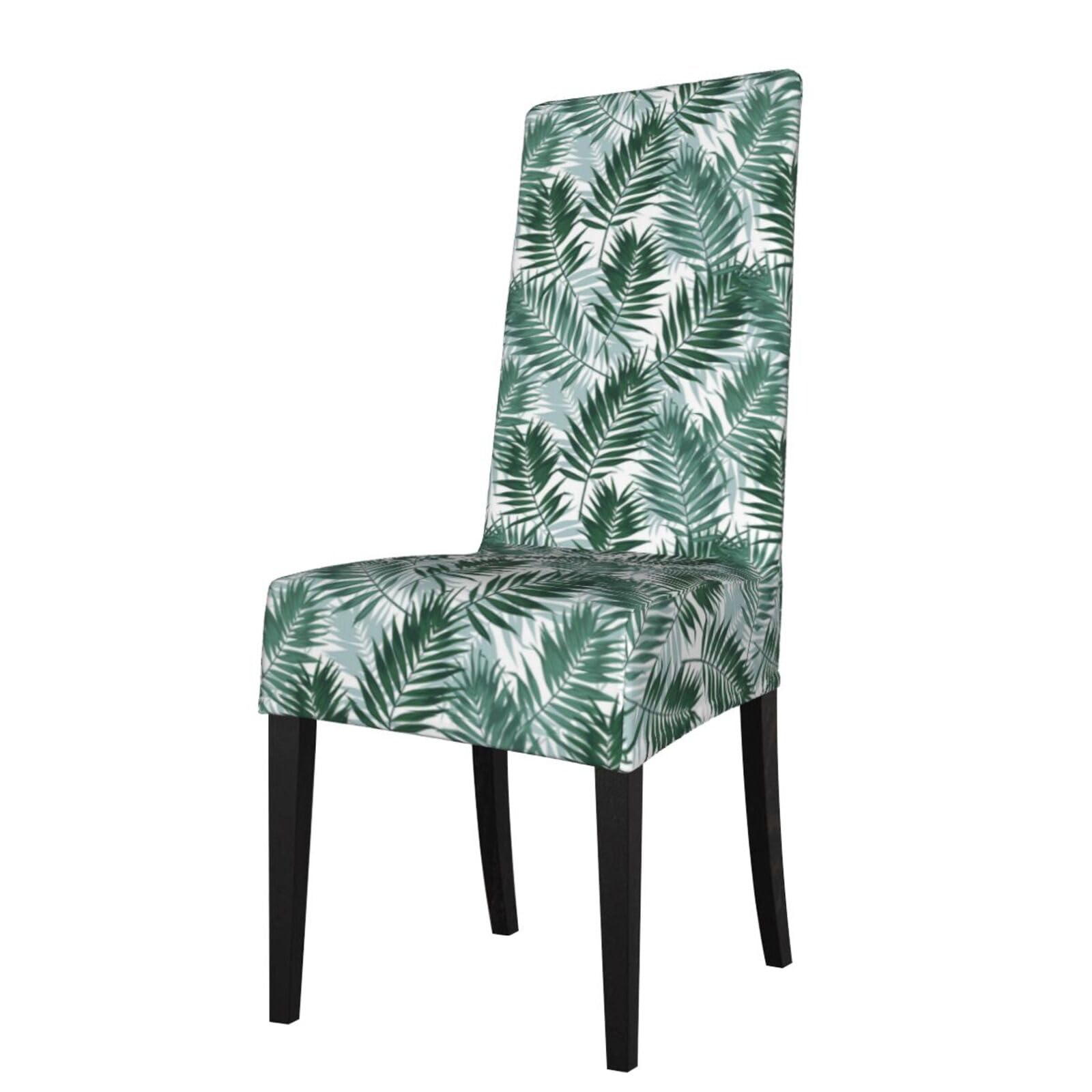 LKYMOH Tropical Jungle, Seamless Pattern With Palm Leaves, Chair Covers Stretch Chair Slipcovers for Dining Room, for Party Pet Protection Universal Fit Soft Polyester
