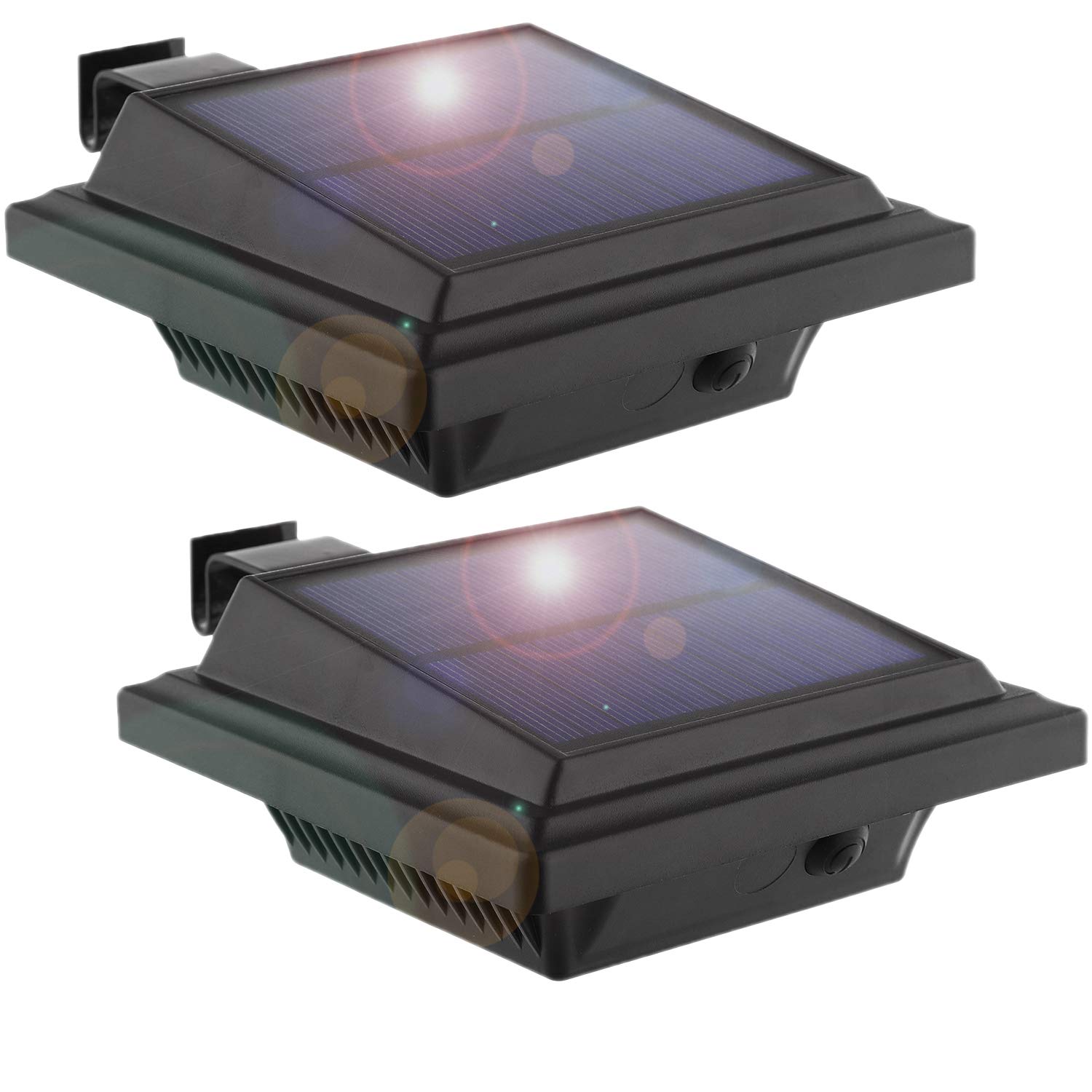 Buy Solar Gutter Lights Outdoor,Upgrade 25 LEDs Solar Fence Post Lights