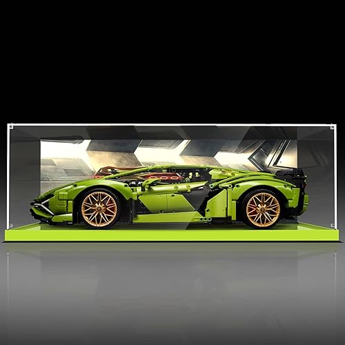 Vaodest Vitrina acrílica para Lego 42115 Lamborghini Sián FKP 1.469in HD a prueba de polvo transparente para el modelo Lego 42115 (solo caja, no