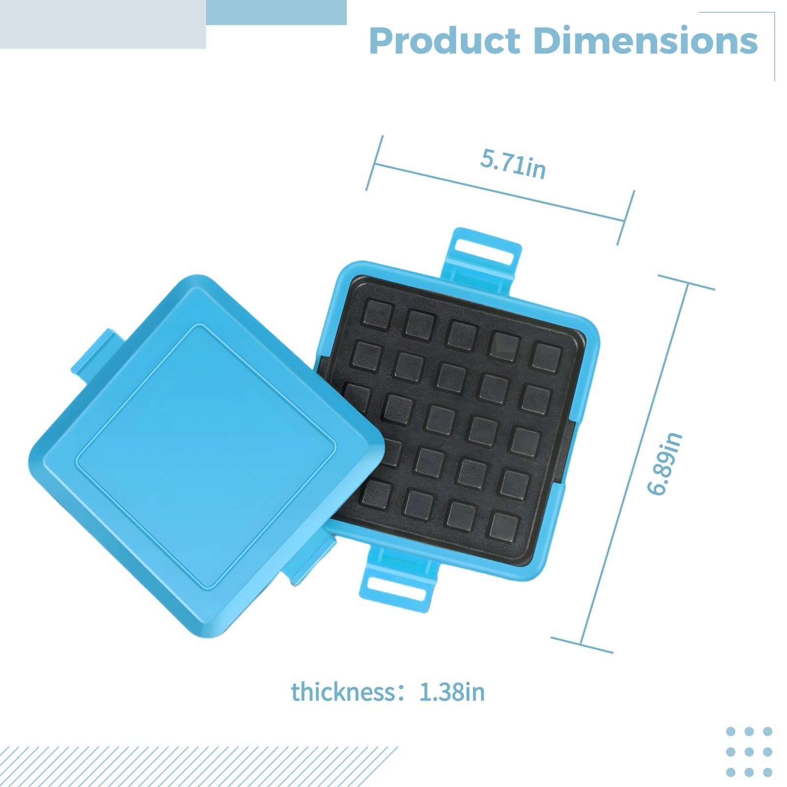Microwave Sandwich Maker, Quick Cooking Waffle Press with Non-Stick, Compact and Dishwasher-Safe