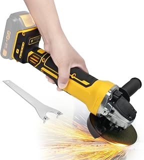 Cordless Angle Grinder for Dewalt 20v Batteries, 6600RPM Brushless Electric Grinder, Variable Speed Metal Grinder for 4.9''Wheels with Adjustable Auxiliary Handle for Cutting(Battery not Included)