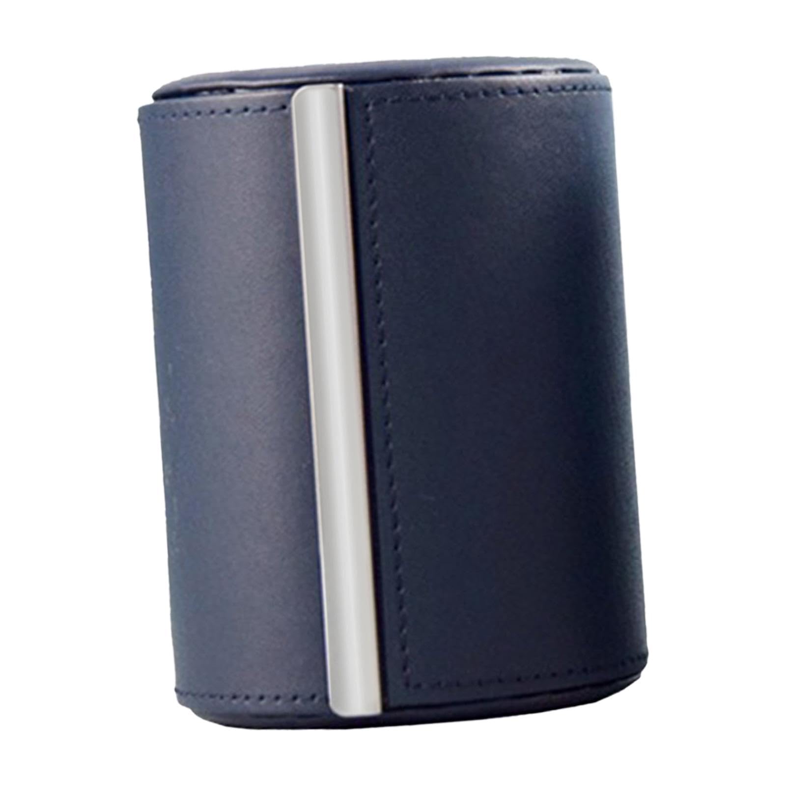 Reise-Krawattenetui für Herren, Reisegeschenk, PU-Leder, Schwarz, 8,5 x 11 cm