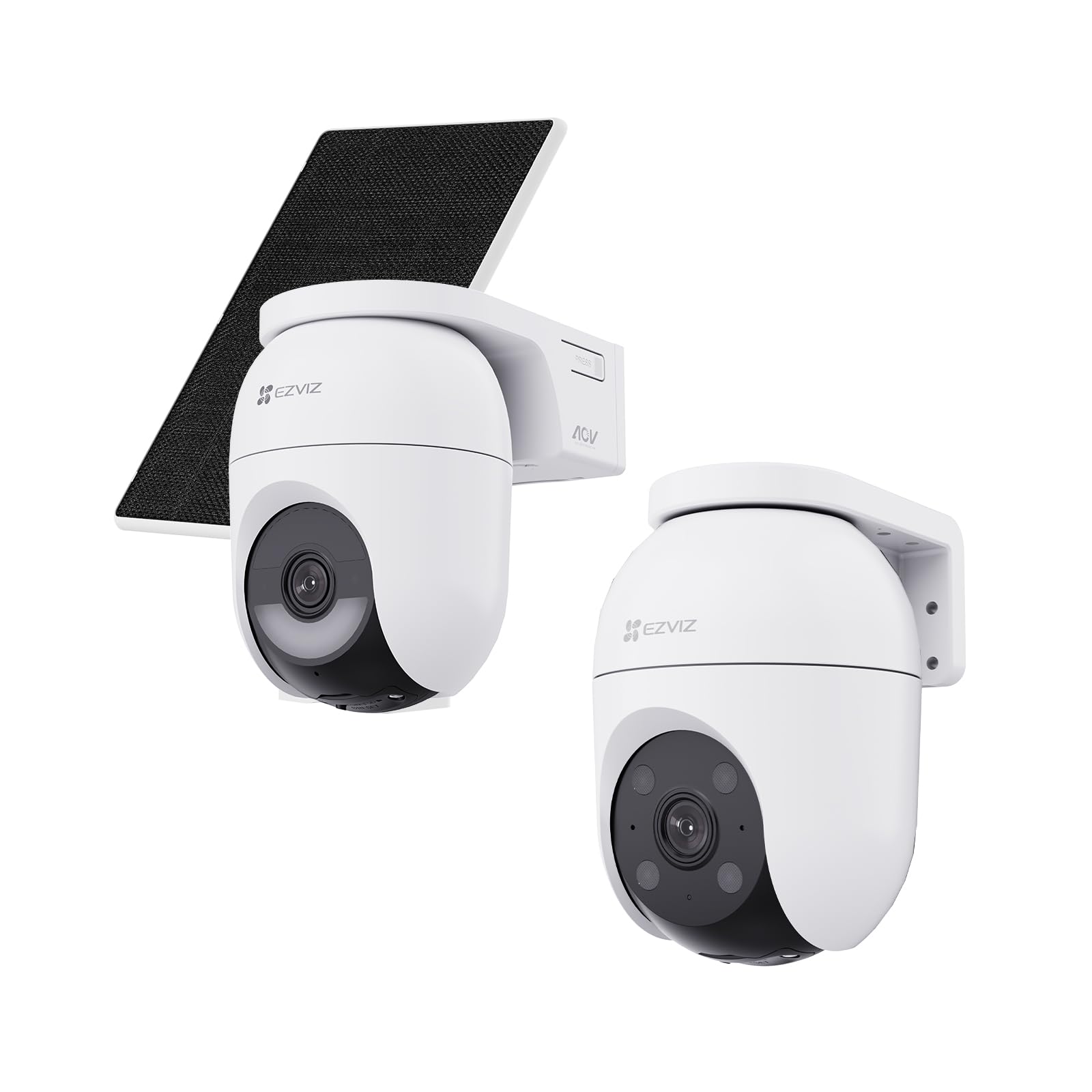 EZVIZ Pacchetto composto da Telecamera WiFi Esterno C8c 2K+ e CB8 Lite 4G Telecamera Esterno Senza Fili a Batteria con Pannello Solare