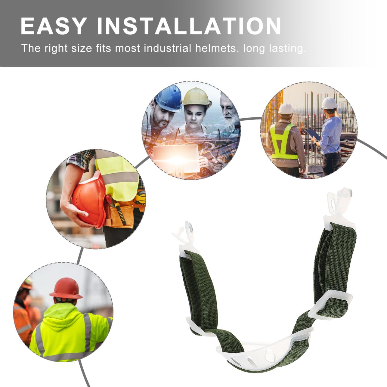 Luxshiny 10piezas Correa Ajustable Para Casco De Seguridad De Correa De Barbilla Elástica Para Casco De Construcción Fácil Instalación y Uso Fashion