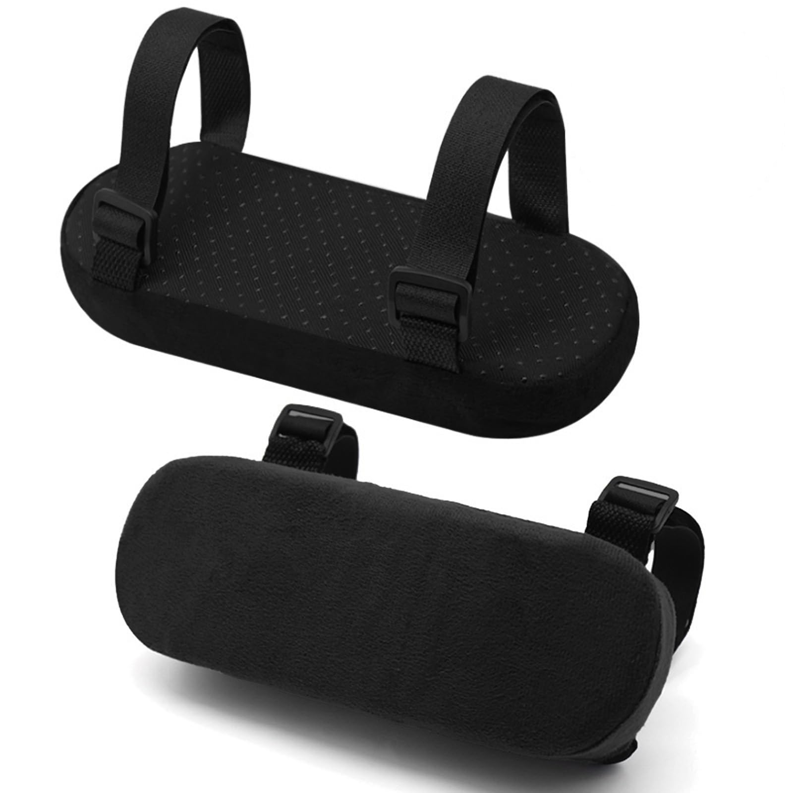 Thick Office Chair Arm Pads, Ergonomic Armrest Pads, Comfy Gaming Chair Arm Rest Covers, Memory Foam Arm Rest for Desk, Elbow Support Cushion- Set of 2 Arm Cushion for Office Chair,Black
