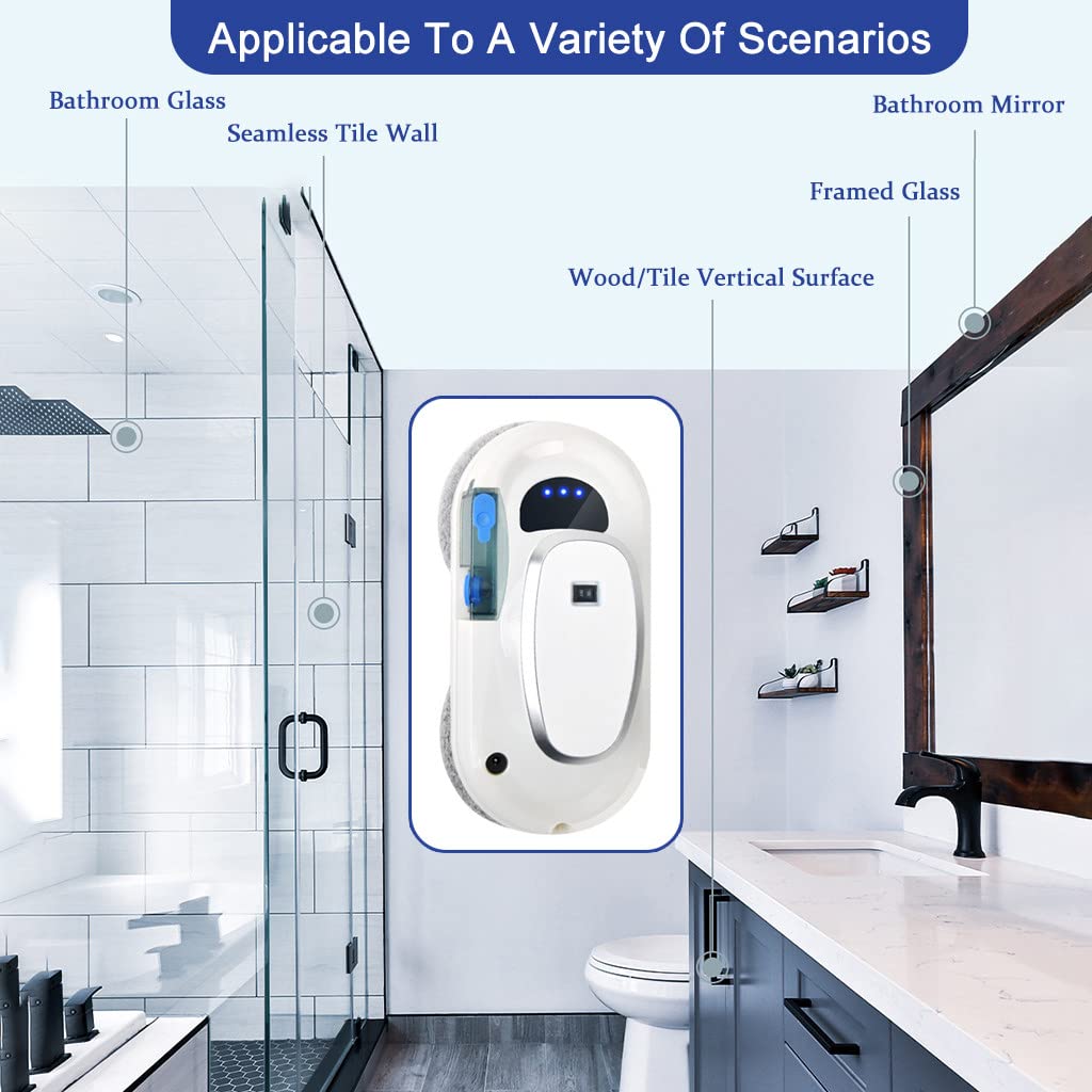 Robot do czyszczenia okien,z automatycznym spryskiwaczem wodnym Inteligentny robot do czyszczenia szkła do wewnątrz i na zewnątrz Zestaw inteligentnego czyszczenia szyb pomieszczeniach i na zewnątrz