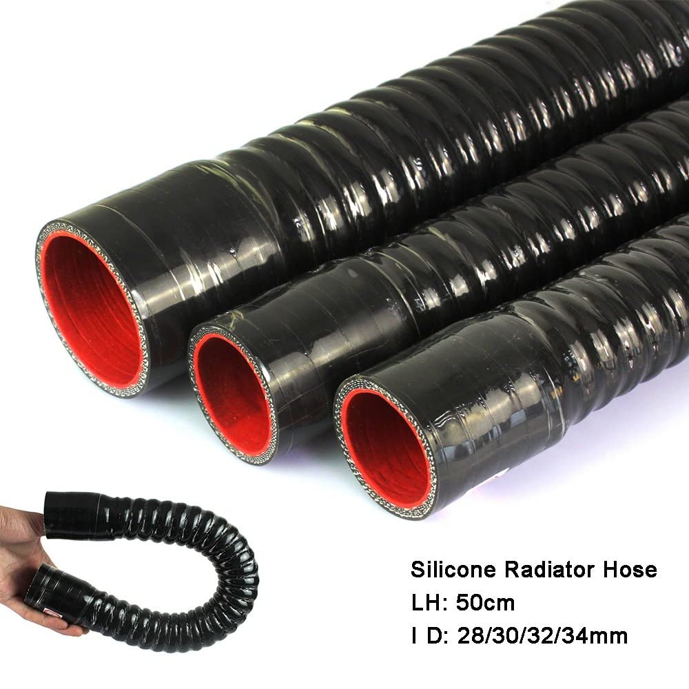 ID 28 30 32 34mm Pour Tube De Radiateur D'eau Pour Prise D'air Tuyau Menuisier En Caoutchouc Haute Pression Tuyau Flexible En Silicone Tuyau D'admission(ID-32MM)