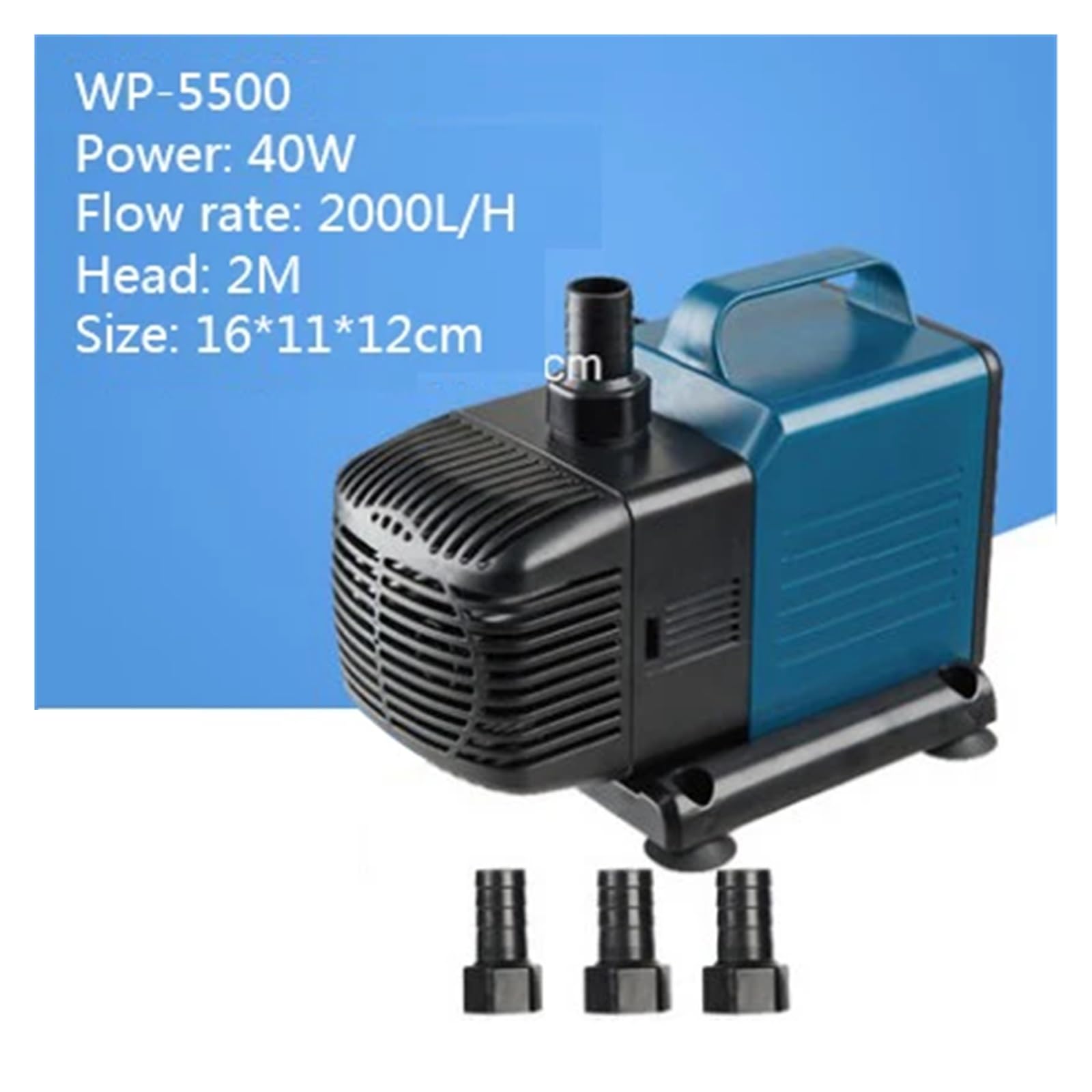Industrial Water Pressure Diaphragm Pump Submersible Pump High Lift Mute Inner Circulation Filter Water And Land Pumps Dual Purpose(40W 2000L)