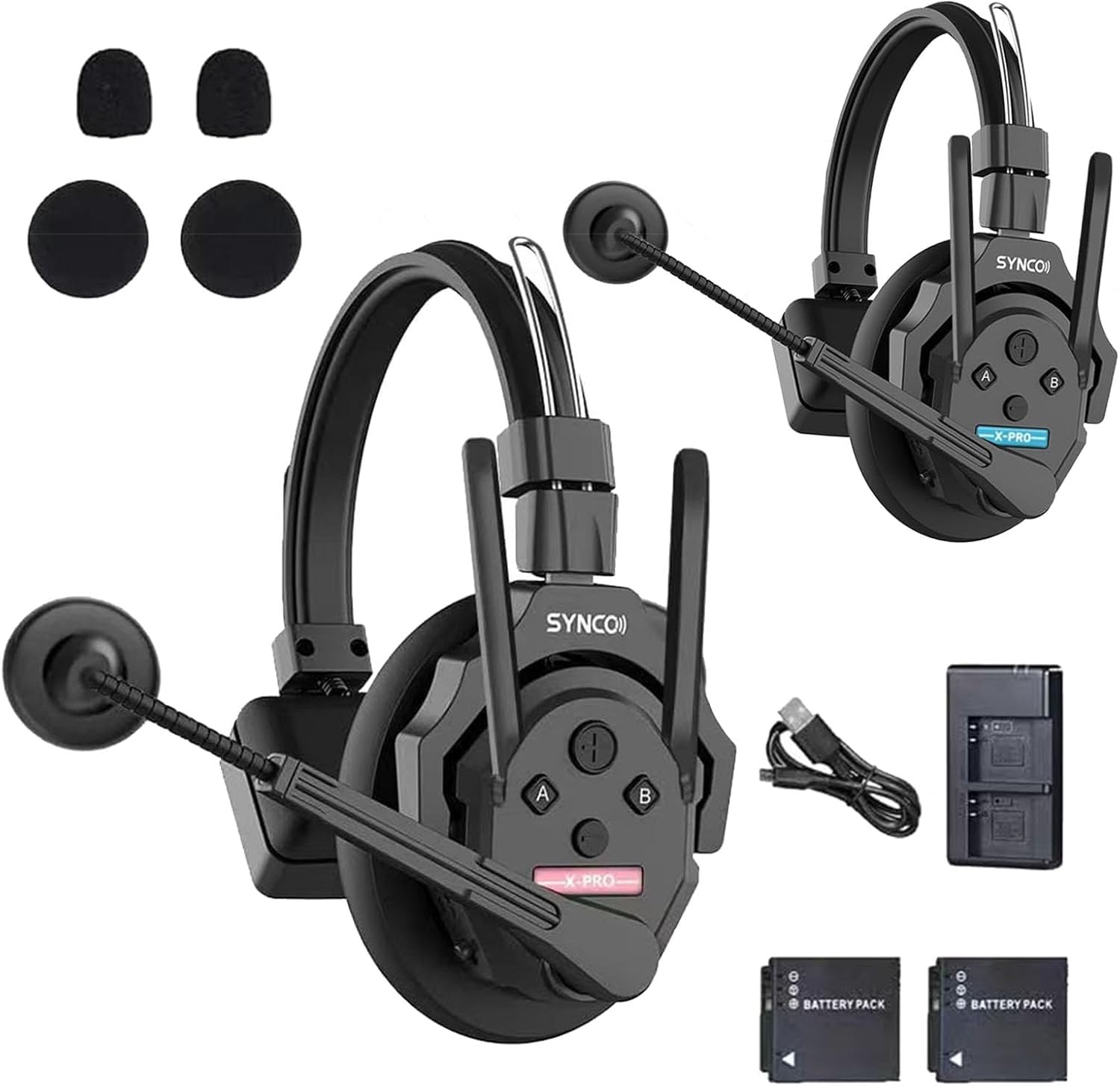Amazon.com: SYNCO XTalk XPro2 X2 XPro Wireless Intercom Headset, 2