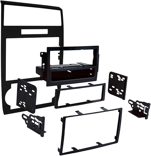 Metra 99-6519B Kit de tablero de instalación DIN individualdoble para vehículos Dodge seleccionados (negro)