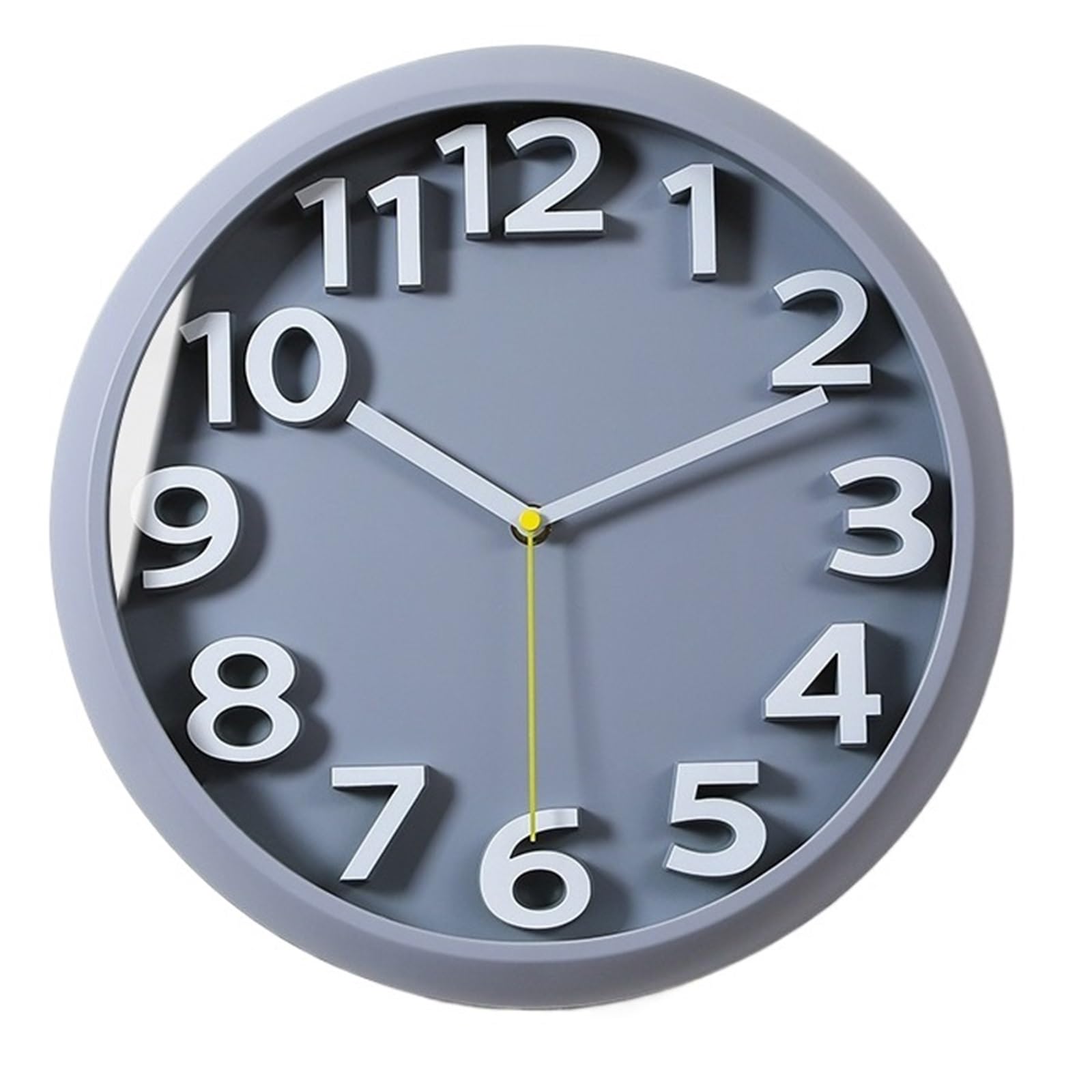 ZKALQECNF Living Room Wall Clock for Living Room Silent Operation Battery Powered Versatile Style(Simple gray)