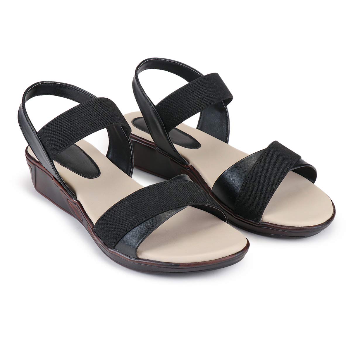 Clouter hub Women Sandal Women Comfort Wear Sandal Girl Sandal Girl Heel Sandal Black (B08DJ7XV8L) Amazon Price History, Amazon Price Tracker