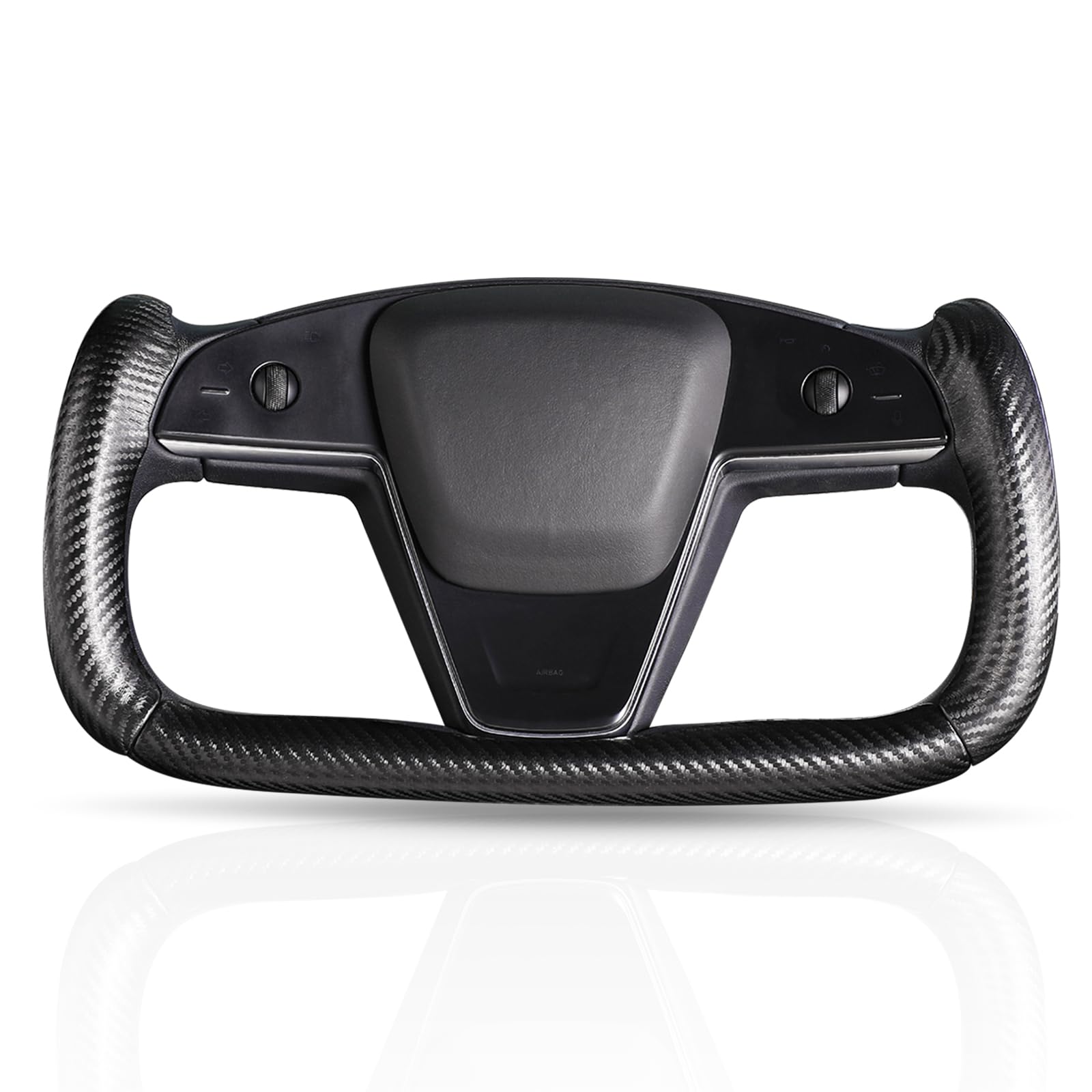 Photo 1 of Aimato Carbon Fiber Steering Wheel Cover for Tesla Yoke Model S/X
