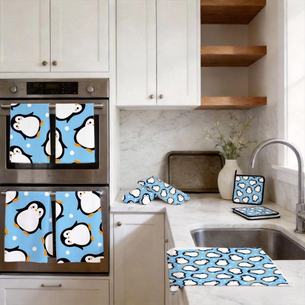 9PCS Cute Penguin 9 Cucina Decor e Accessori Set