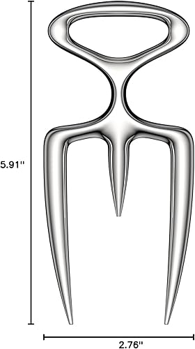 Miniatura 5 de qAp quality art Practical -Tenedor para tallar carne de acero inoxidable 188 para sujetar y cortar cortes grandes de forma segura (6 pulgadas)