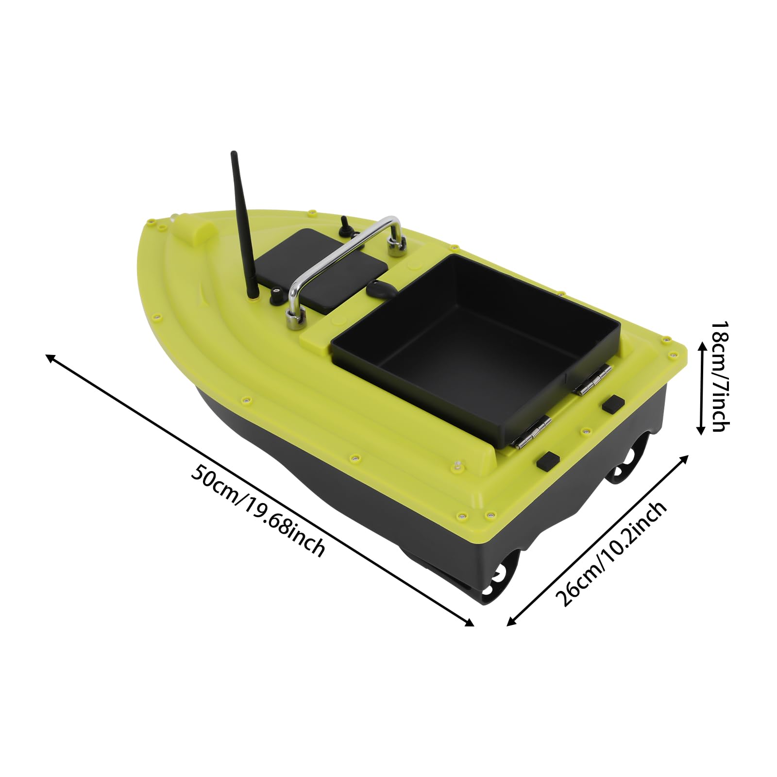 Cierreper 500m barco arrancador GPS control remoto barco cebo inalámbrico pesca cebo doble motores con pantalla LCD (con batería incorporada)