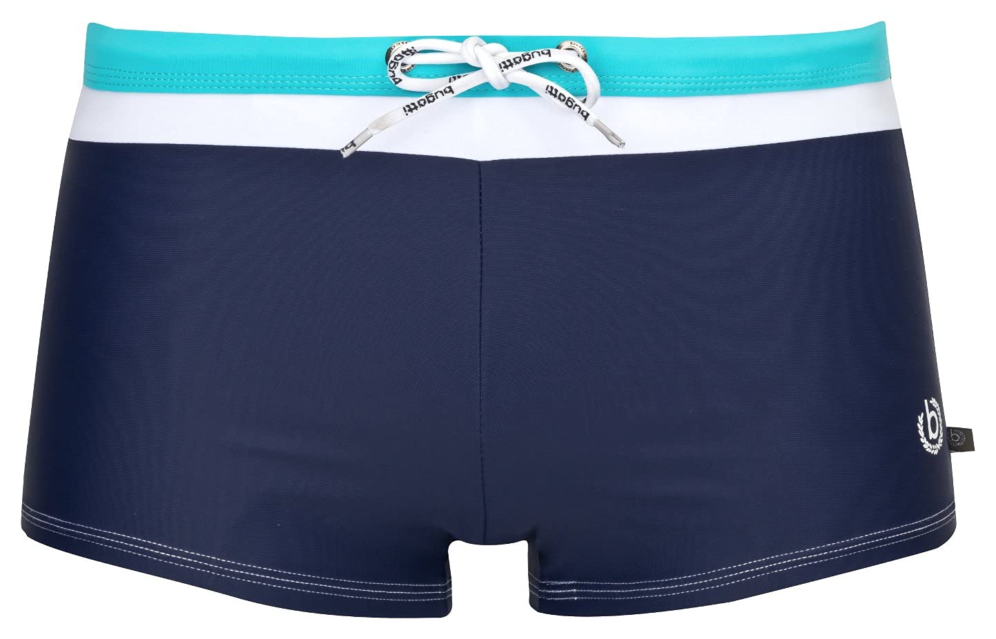 Bugatti Men's Navy Blue / Turquoise Bugatti® - Modern Swimming Trunks With Contrasting Colours On The Waistband, 5XL