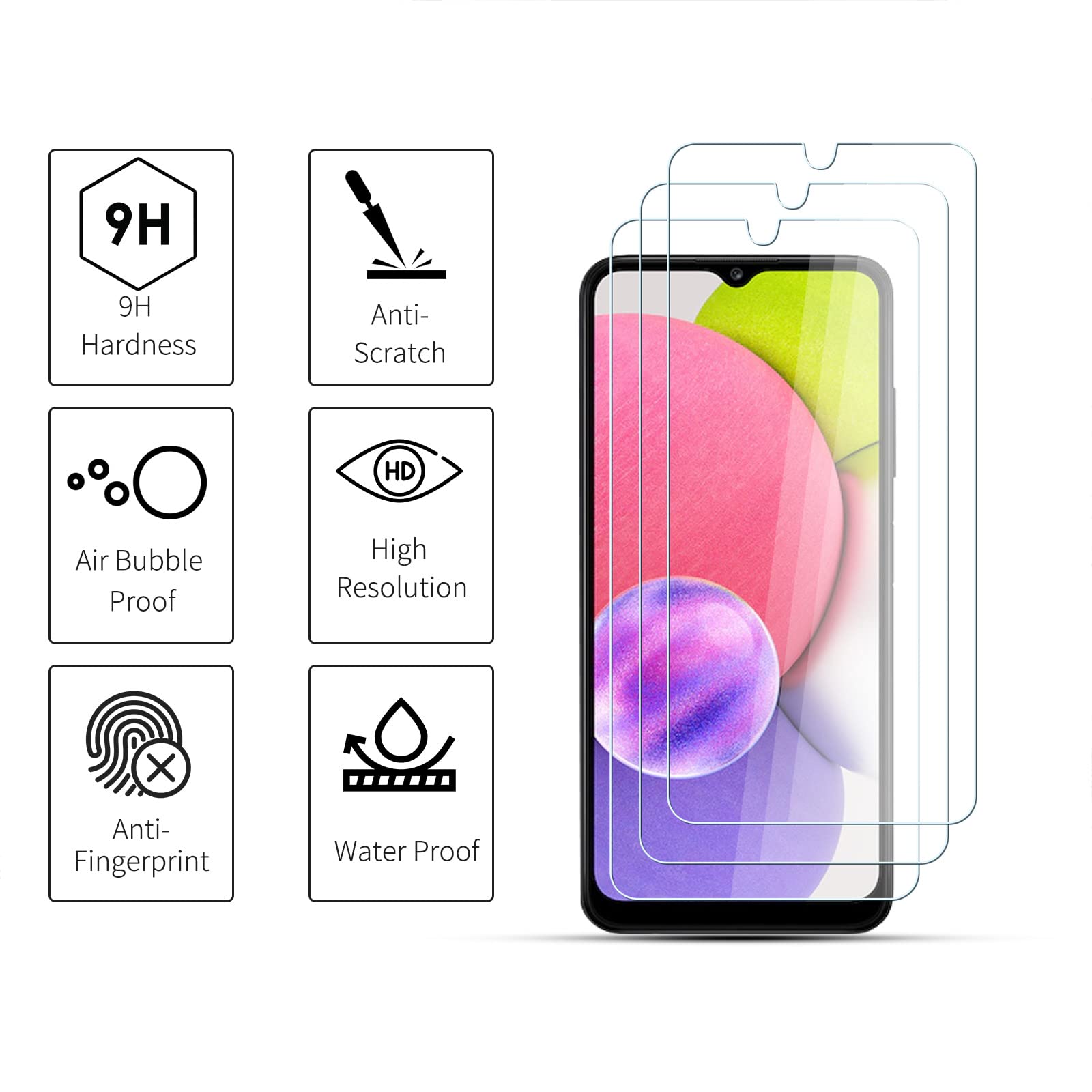 FLLAO Opaca Cover Compatibile con Samsung Galaxy A16 5G/4G con 2 Vetro Temperato, [Della