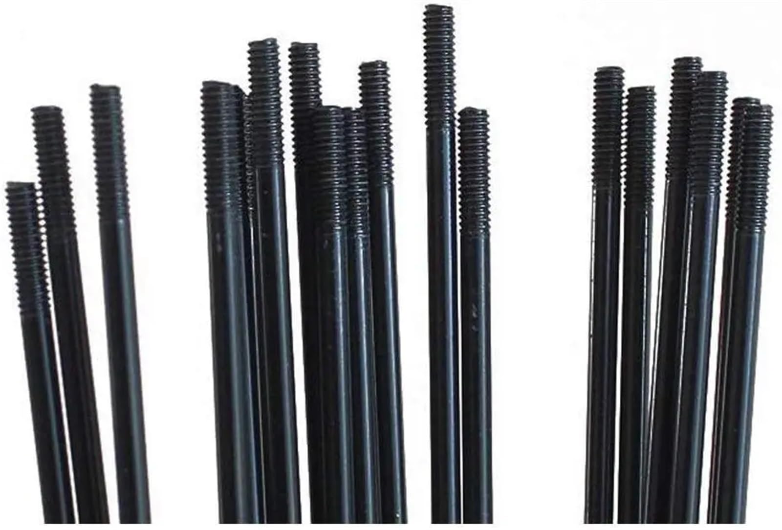 Fahrradspeichen 36 Stück 14G/14K J Bend Fahrrad-Stahlspeichen, Schwarze Farbe. Bitte wählen Sie 80–300 mm(172mm)