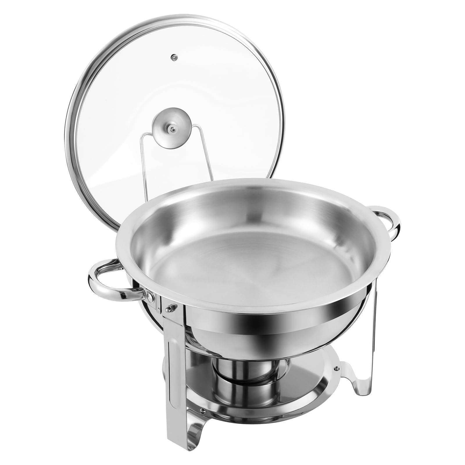 2 piatti da 4,5 l, argento a buffet, con coperchio, per buffet, colazione, feste, 41,9 x 27,9 cm