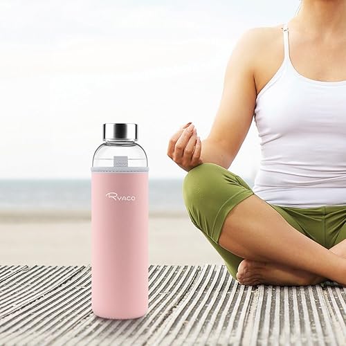 Miniatura 7 de Ryaco Botella de agua de vidrio de borosilicato