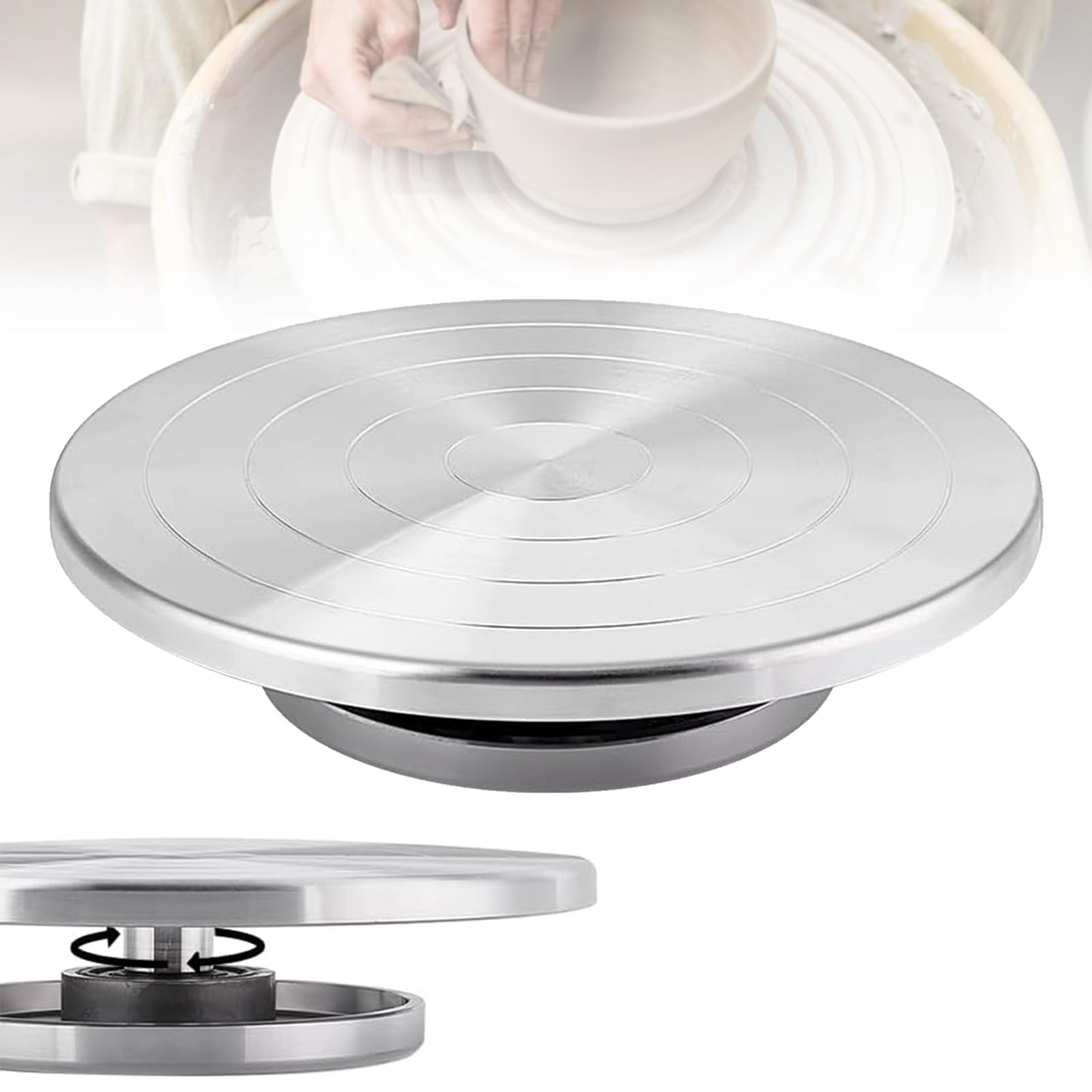 Craft Clay Piatto Girevole per Ceramica | Rotazione a 360° e Non Slip per Ceramiche, Figure di Argilla e Artigianato