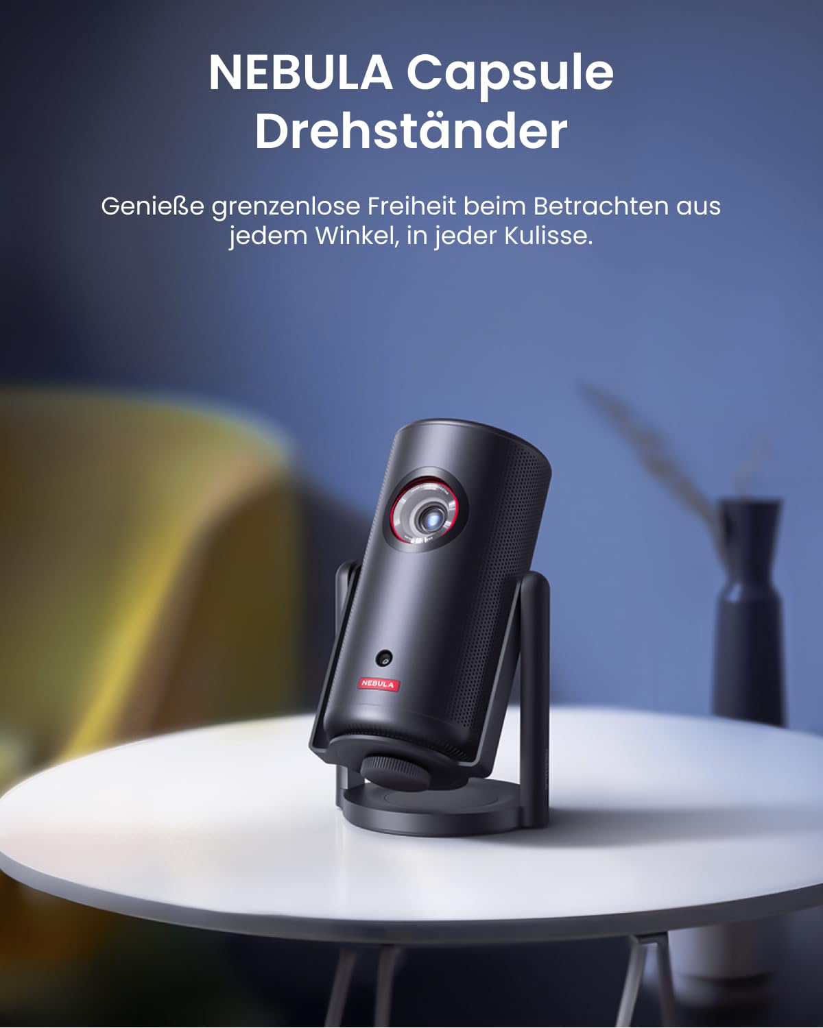 NEBULA Capsule Gimbal-Ständer, 0-360 Grad vertikal und horizontal Einstellbarer Betrachtungswinkel, 3 Sekunden einfache Einrichtung, für die Capsule-Serie