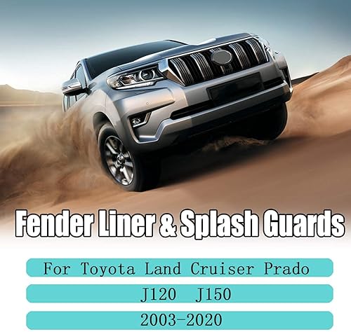 Miniatura 6 de Protectores contra salpicaduras para 4Runner N210 N280 2003-2020 FJ Cruiser 2007-2014 GX460 GX470 Land Cruiser Prado J120 J150 120 150 53735-35150