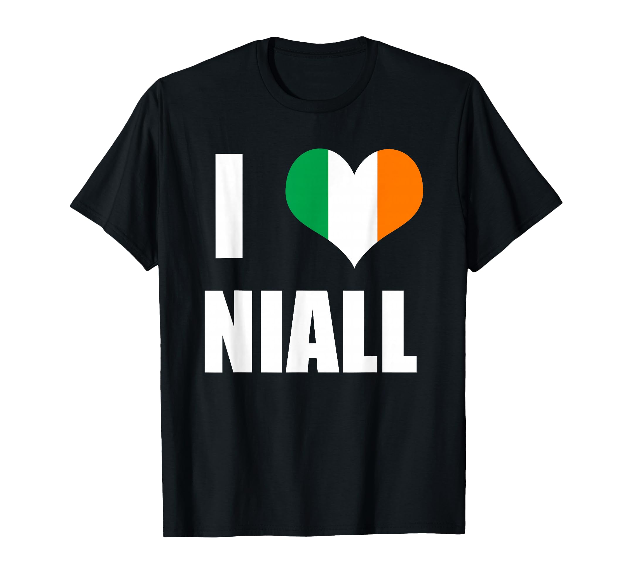 I Love Niall T-Shirt - Ireland Flag Heart T-Shirt