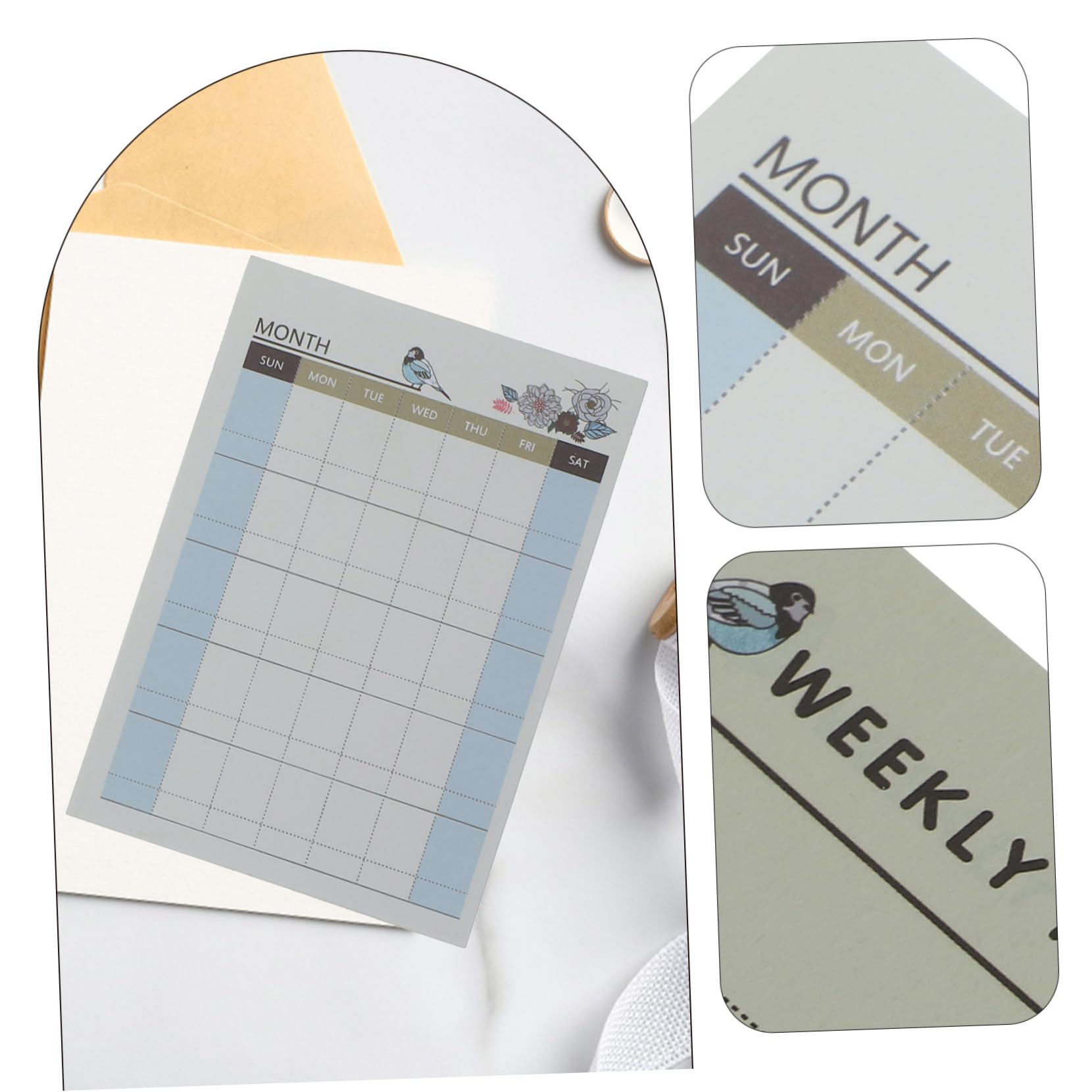 4 Pezzi Libri Planner Portatile To Do List Memo Pad Blocchi Note Strappabili Agenda Quotidiana per Studenti e Ufficio