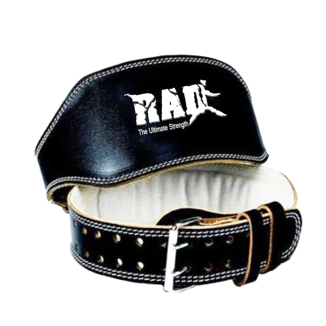 2fit Cow Hide Leather Weight Lifting 4" Belt Back Support Strap Gym Power Training Fitness Bodybuilding Belts, Man, Women, Unisex (Black, XL)