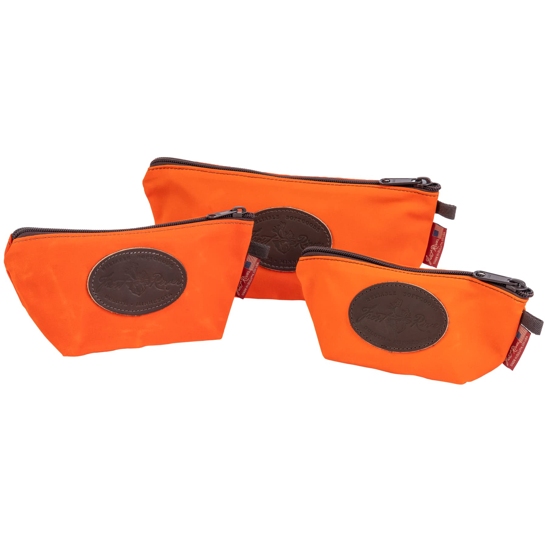 Frost RiverFrost River Accessory Bag - Durable Waxed Canvas Travel Organizer Toiletry Pouch, Large, Standard, Hunter Orange