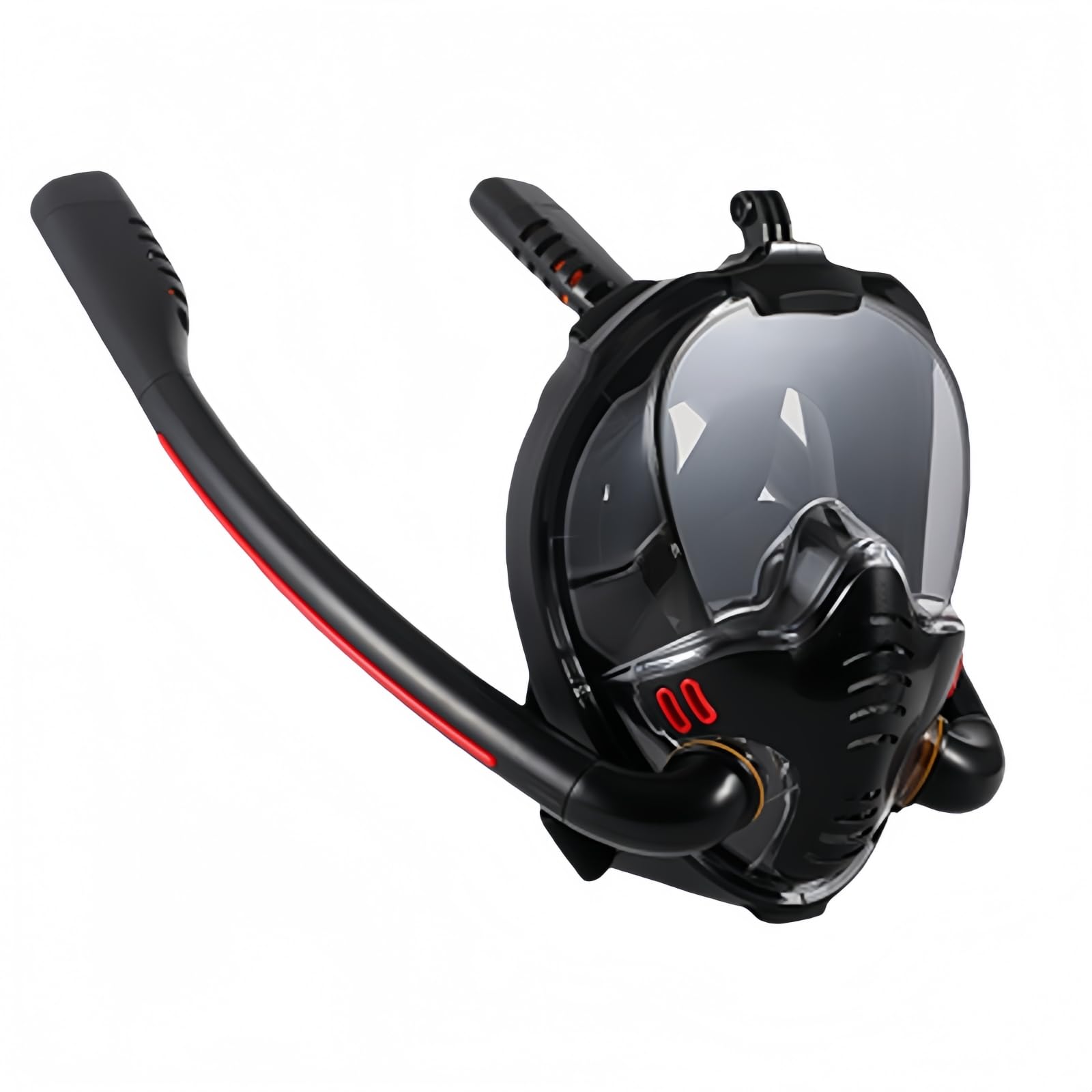 Maschera subacquea per adulti e bambini, maschera subacquea, maschera completa con boccaglio, set da snorkeling per adulti (K3, stile adulto, nero, S/M)