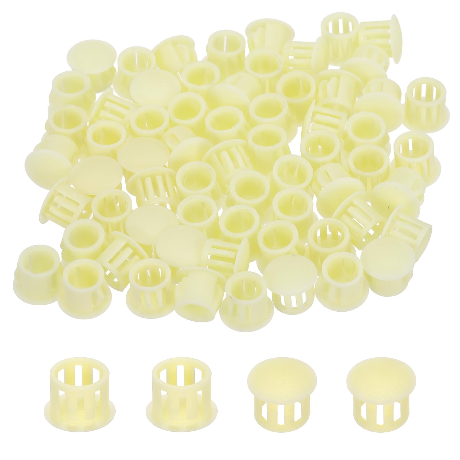 sourcing map 64PCS 10mm((3/8") Beige Plastic Hole Plugs
