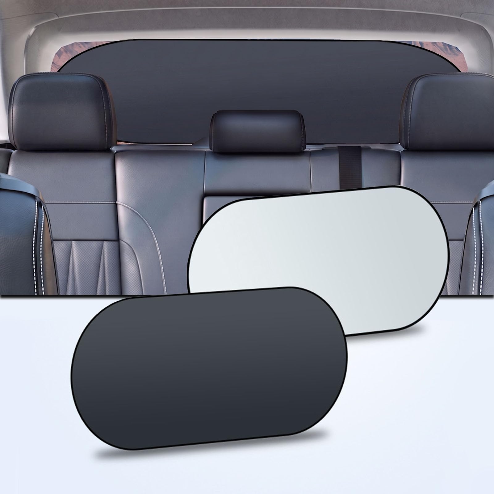 R-timer Car Rear Window Sunshade for Mitsubishi Eclipse Cross 2026 2027, Rear Windscreen Sun Blind Foldable Heat Reflector Interior Mesh Cover Automotive Accessories