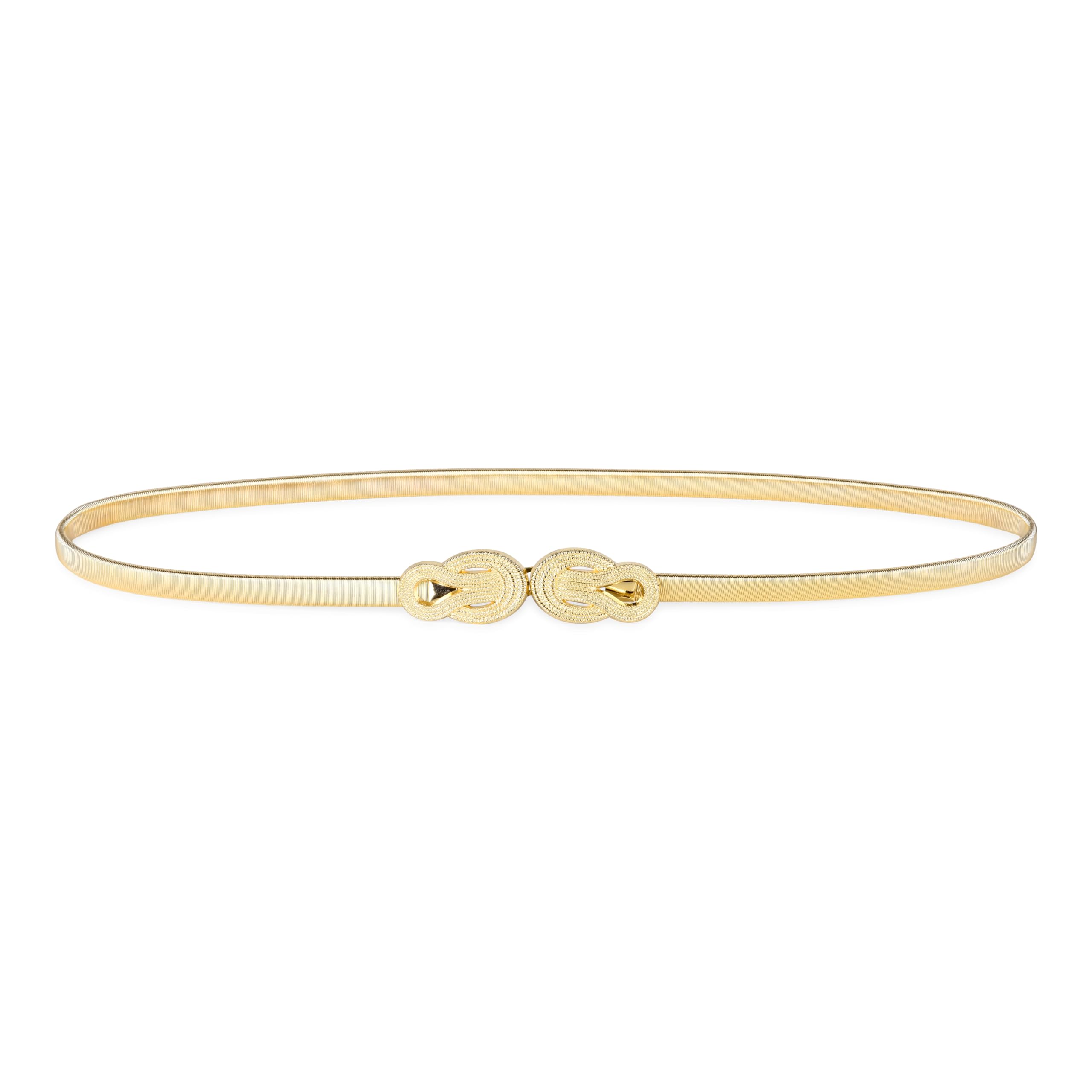 Blackbutterfly Women's Gold / Rope Metallic Chain Waist Belt, Gold/Rope, Xxl