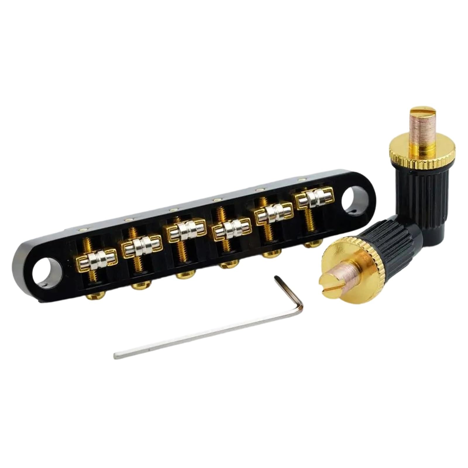 Mostek Gitarowy Standardowy Mostek Gitarowy Z Siodełkiem Rolkowym W Kolorze Czarnego Złota Dla Płyt LP