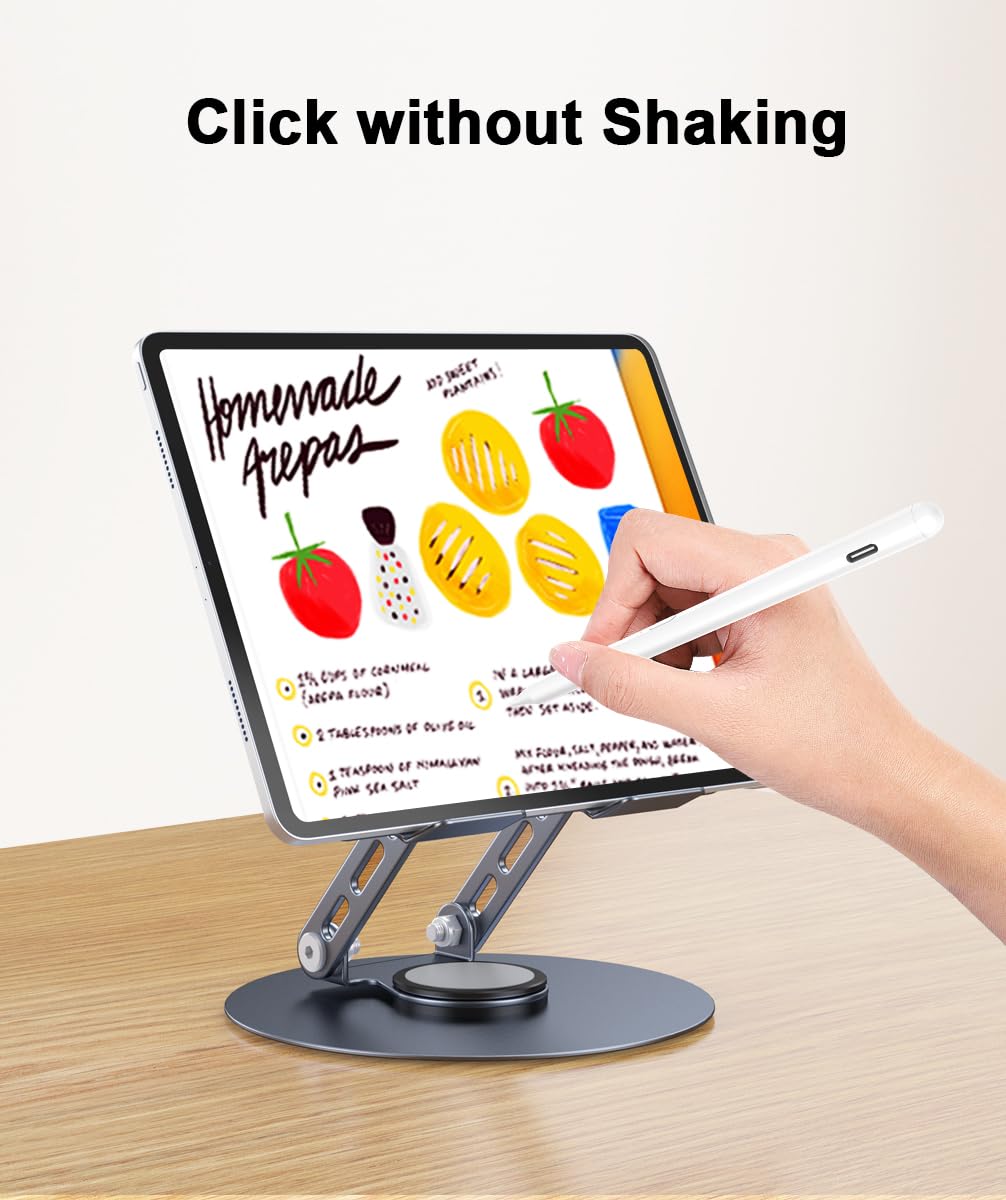 Tablet-Ständer für iPad-Halter, verstellbar, um 360° drehbar, Tablet-Halterung für Schreibtisch, Bürozubehör und iPad Pro 12,9/11, Air 10,9, Samsung Tab S9, Mini, Kindle, Switch 4,7-13 Zoll