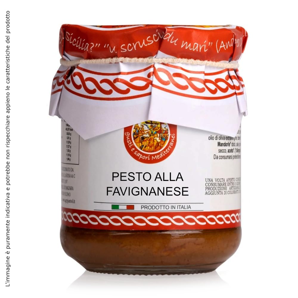 60 Barattoli da 180g Pesti Pronti Condimenti per pasta con etichetta personalizzabile Gusti disponibili: Pantesco, alla Favignanese e alla Ericina - Prodotti Tipici Siciliani